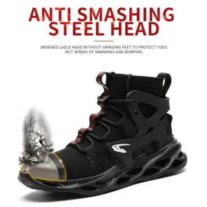 Fashionable breathable anti-smash and anti-puncture safety shoes