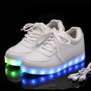 2025 Adult Unisex Sneakers Glowing USB Charge Boys LED Colorful Light-up Shoes Girls Footwear