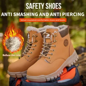 Latest Fashion Winter Boots Warm Men's Work Safety Waterproof Rugged Steel Toe Shoes Sneakers Safety Protection Coldproof