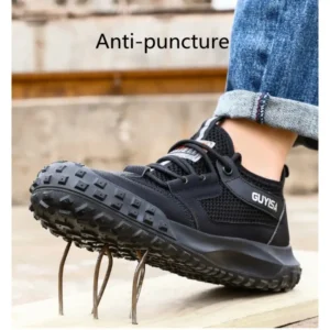 mens fashion breathable shoes steel toe cap working  summer worker safety sneakers brand designer security boots protect footwear
