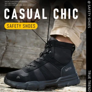 Light Breathable Protection Safety Shoes Men Steel Toe Cap Anti smash Work Shoes Anti-puncture Indestructible Man Safety Boots