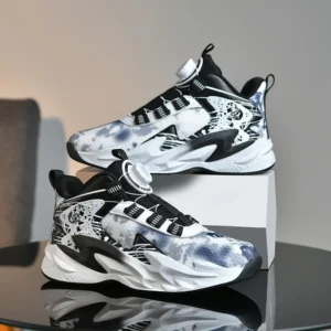 Children Basketball Boots New Light Breathable Shock-Absorbing Sports Shoes Ankle Protection Street Basketball Boots for Kids