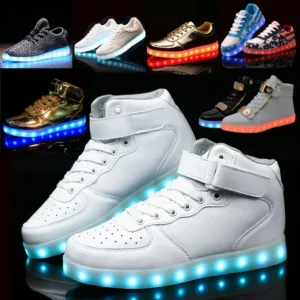 Couples Womens&Mens Luminous Sneakers Glowing USB Charge Boys LED Shoes Girls Footwear LED Street Shoes
